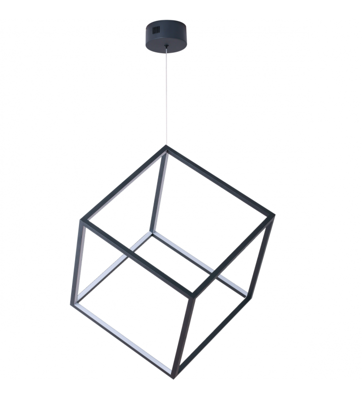 Nowoczesna geometryczna lampa Strange zwis sześcian 44cm możliwość ściemniania