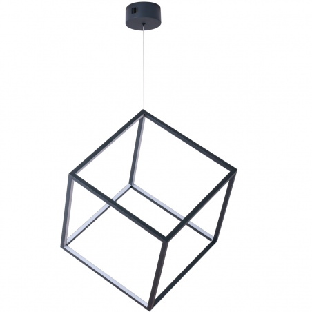 Nowoczesna geometryczna lampa Strange zwis sześcian 44cm możliwość ściemniania