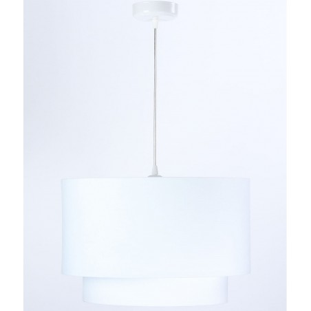 Biała welurowa lampa wisząca Canberra 40cm do salonu sypialni jadalni