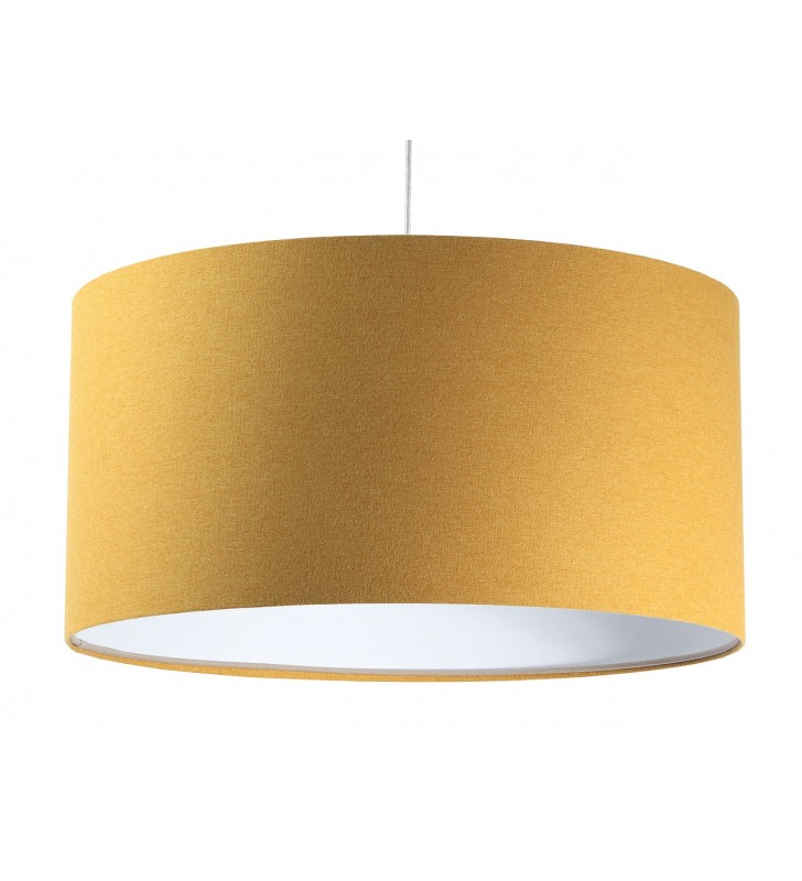 Lampa wisząca Fornax musztardowa abażura 50cm z filcu do salonu sypialni kuchni jadalni nad stół