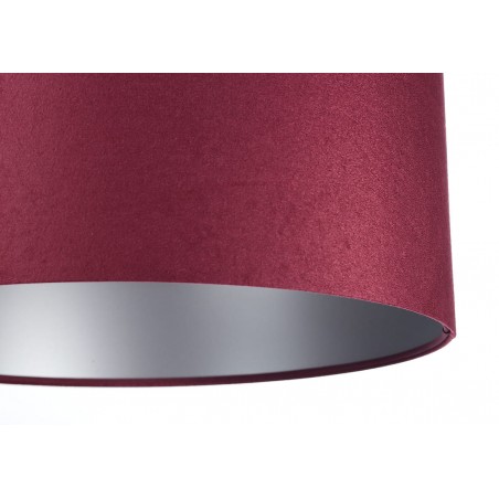 Nowoczesna lampa zwisająca wykonana z weluru w kolorze purpurowym Fuksja Srebrna