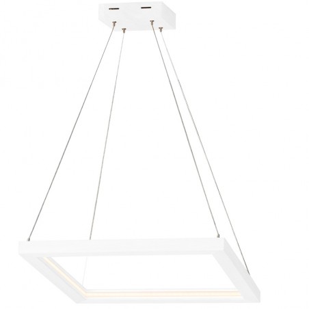 Lampa wisząca Legno białe drewno kwadratowa nowoczesna np. nad stół do jadalni do kuchni salonu sypialni