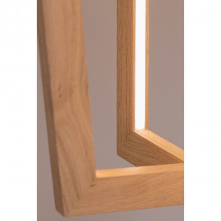 Lampa wisząca z drewna dębowego Leif LED nowoczesna