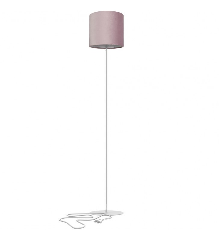 Różowy abażur do lampy podłogowej z serii Petit walec 25cm