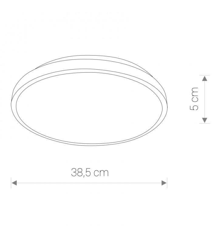 Plafon łazienkowy Agnes Round LED biały okrągły 38,5cm 3000K