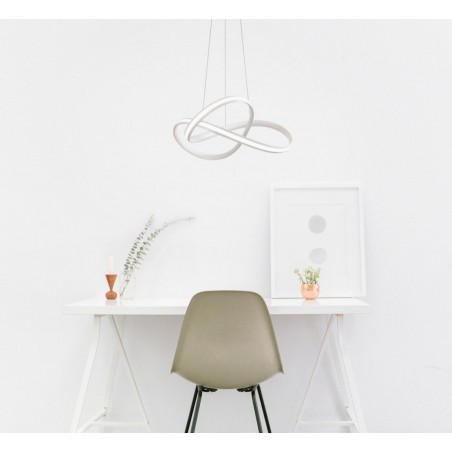 Lampa wisząca Finley biała nowoczesna LED 4000K do salonu sypialni jadalni kuchni