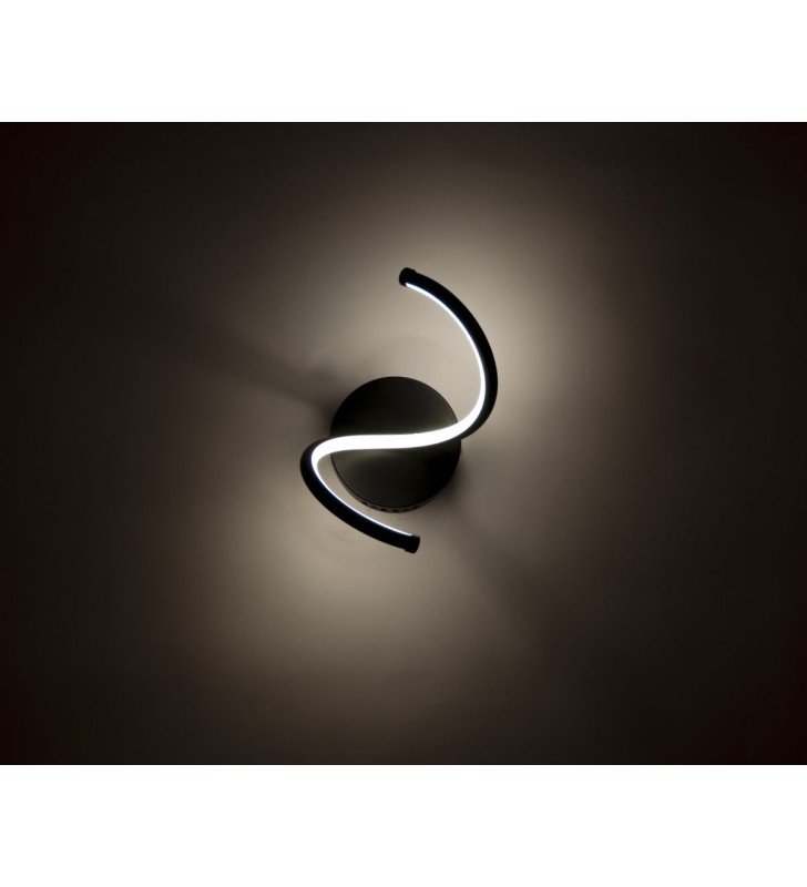Nowoczesna minimalistyczna czarna lampa ścienna Lelo LED 4000K naturalna barwa światła