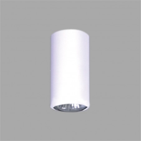 Biała okrągła lampa sufitowa typu downlight Santi wysokość 10cm