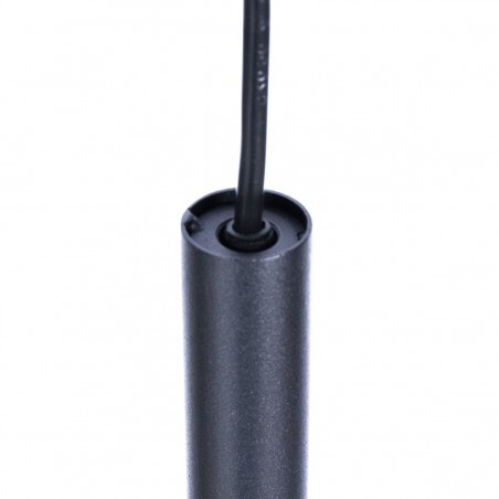 Pojedyncza wąska czarna lampa wisząca Gelato klosz wąska wysoka tuba 1xG9 Kaja