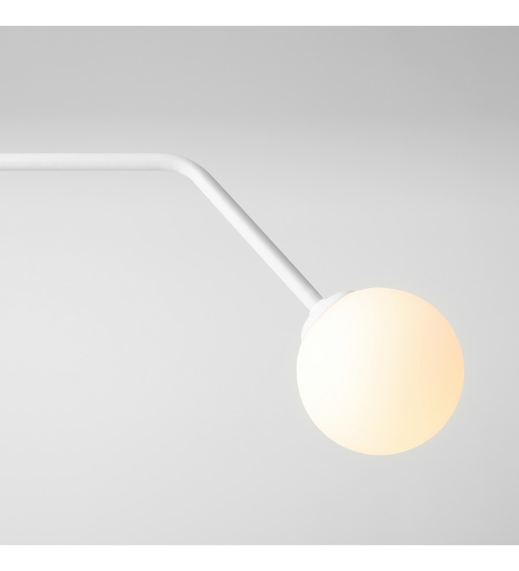 Lampa wisząca Pure prosta forma nowoczesna biała z 2 kloszami nad stół do jadalni kuchni salonu