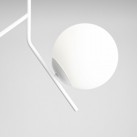 Lampa z 2 szklanymi kloszami sufitowa Gallia biała styl nowoczesny