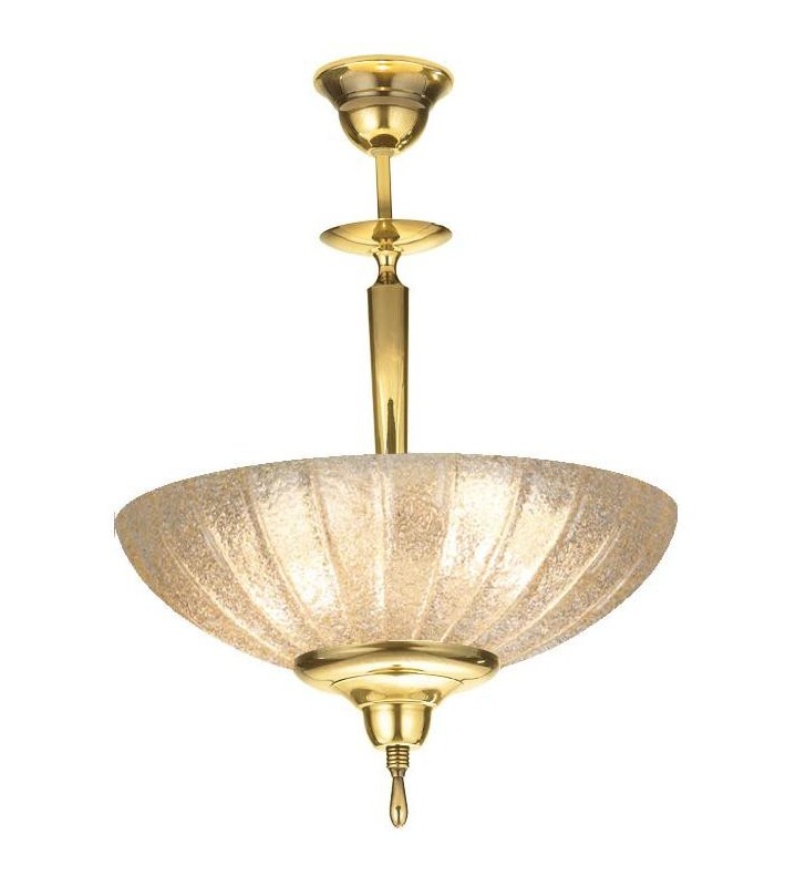 Lampa wisząca sufitowa pojedyncza złota Onyx Kryształ styl klasyczny do kuchni jadalni sypialni salonu