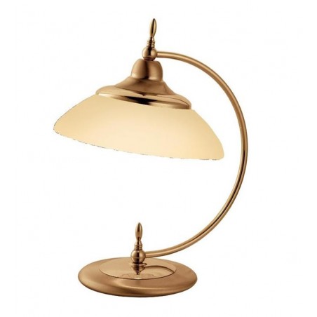 Patynowa błyszcząca stylowa lampa stołowa Onyx Opal podstawa z mosiądzu do salonu sypialni na komodę stolik nocny - OD RĘKI