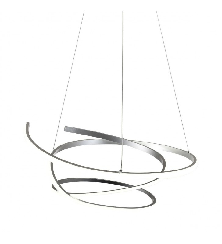 Nowoczesna lampa LEDowa Fore srebrna w stylu minimalistycznym