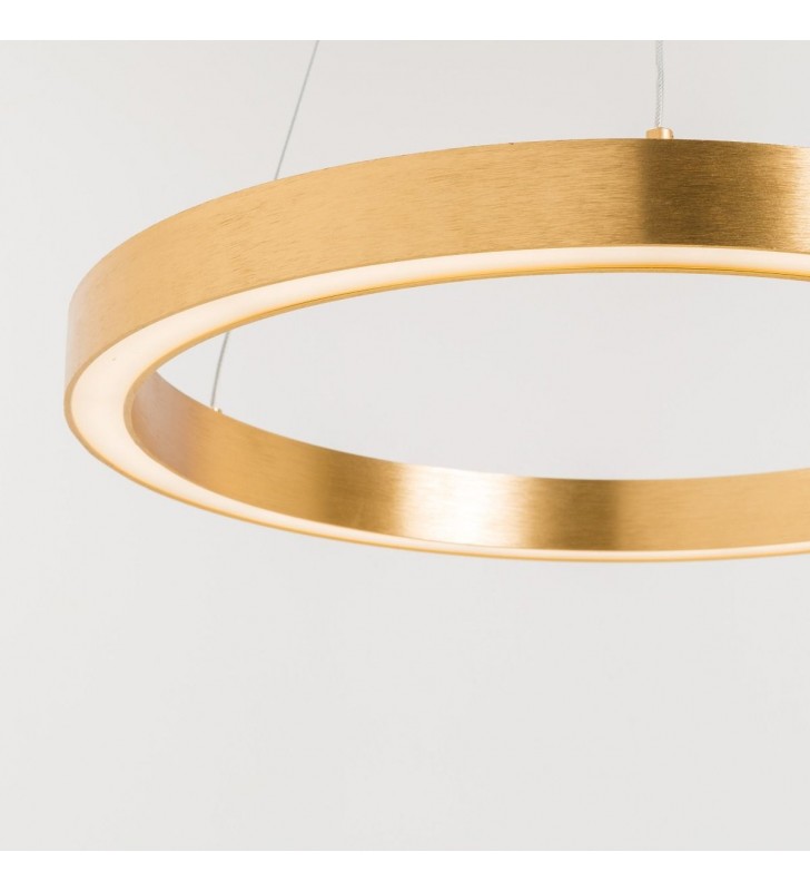 Lampa wisząca Carlo LED 50cm 4000K naturalna barwa światłą złota nowoczesna