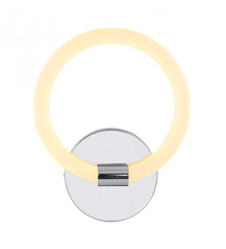 Nowoczesna lampa ścienna Epi LEDowa obręcz wykończenie chrom