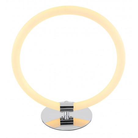 Nowoczesna lampa stołowa Epi LED obręcz wykończenie podstawa chrom włącznik na kablu