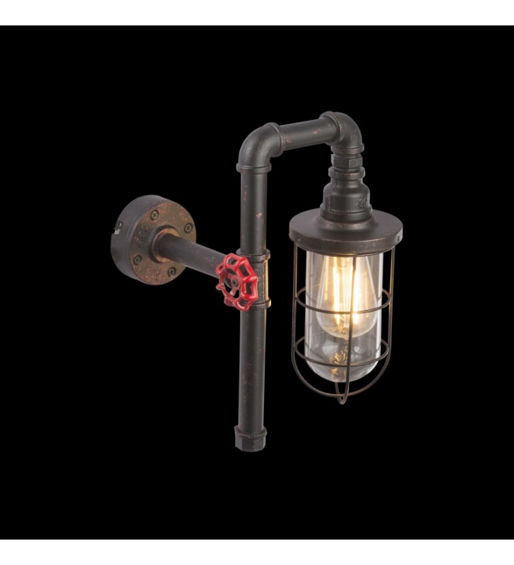 Nowoczesna lampa ścienna w stylu industrialnym Bayuda z rurek