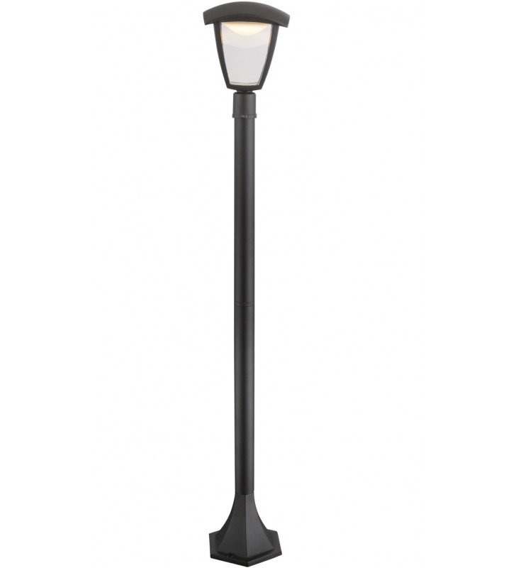 Słupek ogrodowy zewnętrzny Delio LED 110cm czarny bezbarwny klosz