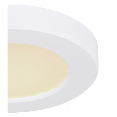 Okrągły mały 12cm biały płaski plafon LED Lasse nowoczesny bez zdobień