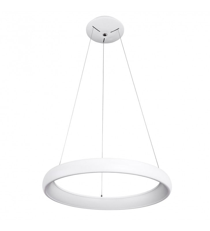 Lampa wisząca Alessia LED 4000K biała obręcz pojedynczy pierścień do kuchni jadalni salonu