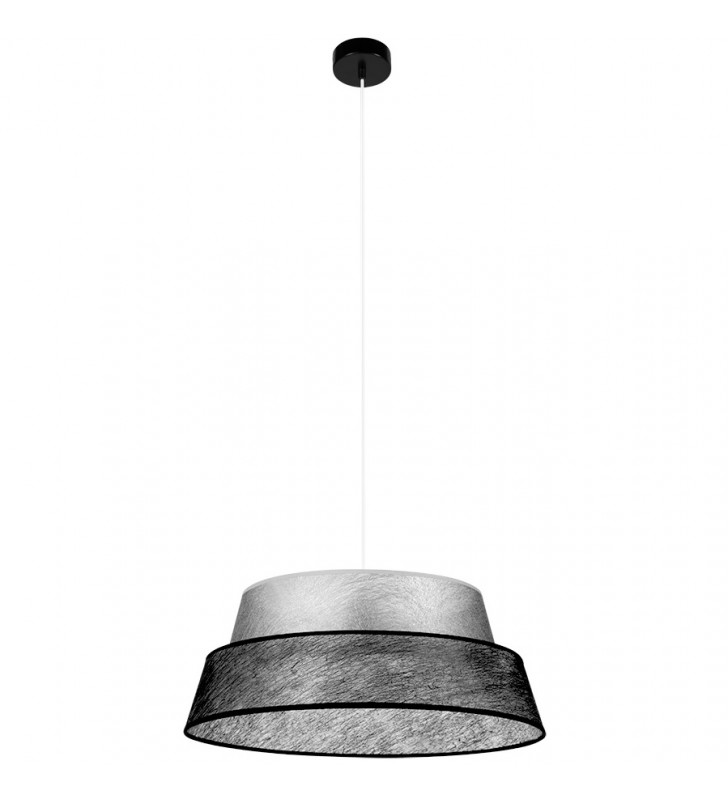 Nevoa czarno srebrna lampa wisząca z abażurem do jadalni kuchni sypialni