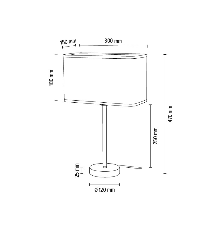 47cm biała lampa stołowa Cadre abażur prostokątny do sypialni salonu na komodę