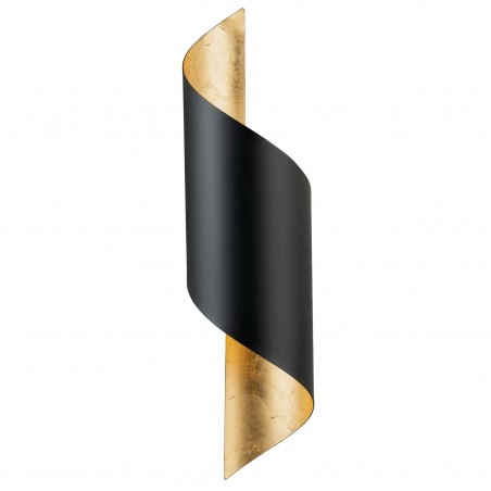 Kinkiet Jabaloyas czarno złota spirala z metalu wysoki styl nowoczesny
