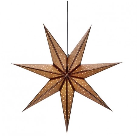 Brązowa gwiazda bożonarodzeniowa do powieszenia Glitter 75cm