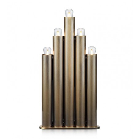 5 pkt świecznik Organo metal antyczny mosiądz dekoracja całoroczna do gniazdka 5xE14