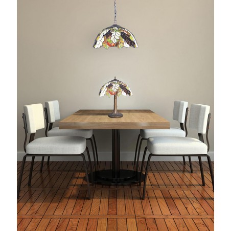 Lampa wisząca Farina witrażowa kolorowa klosz jak jesienne liście do kuchni jadalni nad stół do salonu sypialni
