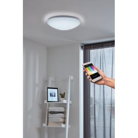 Lampa GIRON-C 30cm LED biały okrągły plafon możliwość zdalnego ściemniania