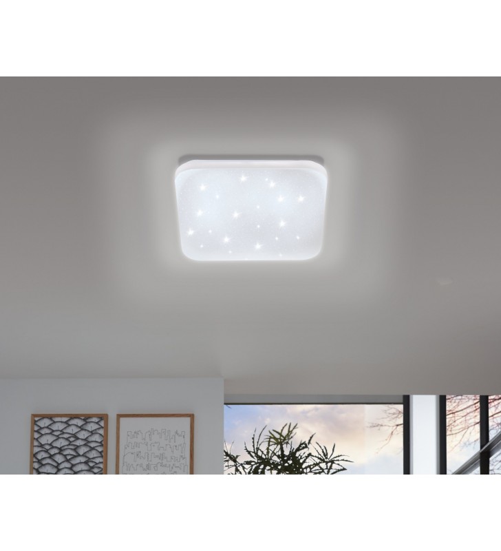 33cm kwadratowy plafon z efektem kryształowego blasku Frania-S LED - OD RĘKI