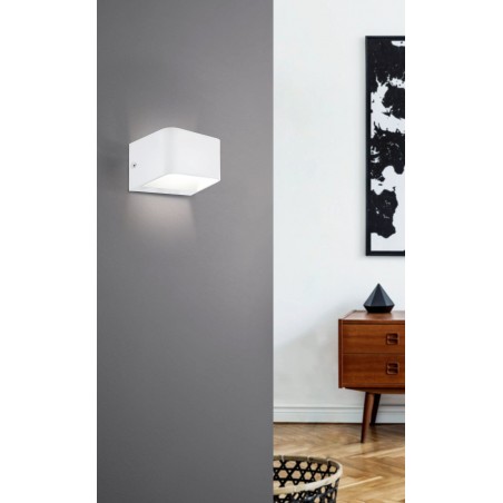 Lampa ścienna LED Sania4 biała nowoczesna mała światło góra dół