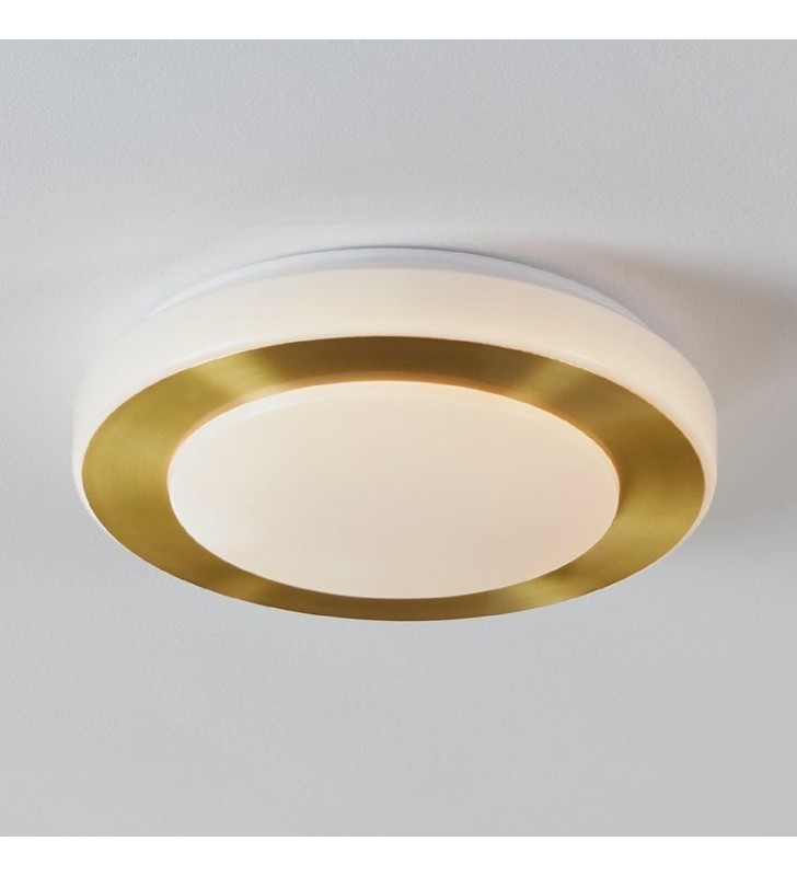 Carpi LED okrągły 30cm plafon do łazienki mosiądz szczotkowany IP44 900369 Eglo