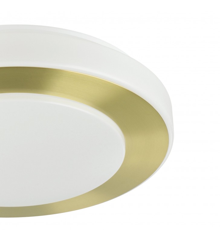 Carpi LED okrągły 30cm plafon do łazienki mosiądz szczotkowany IP44 900369 Eglo