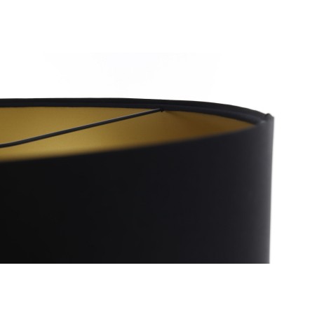 Lampa wisząca nowoczesna Mary czarna ze złotym wnętrzem abażur materiał welur