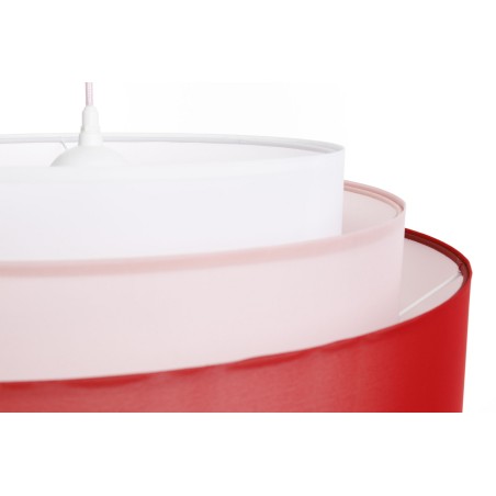 Lampa wisząca nowoczesna Elaine z półprzezroczystego materiału czerwony różowy biały 60cm
