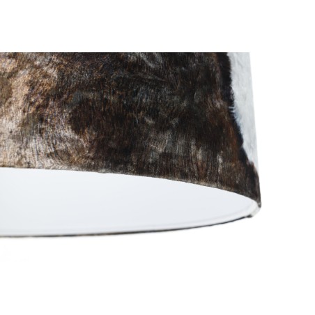 Materiałowa nowoczesna lampa wisząca Safari2 welurowy abażur wzór krowia skóra