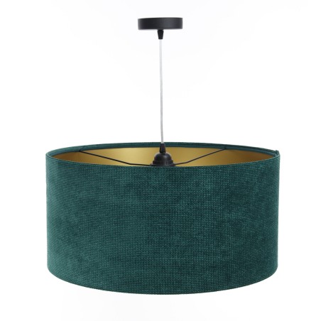 Zielono złota lampa wisząca z tkaniny strukturalnej Connie do salonu sypialni jadalni boho