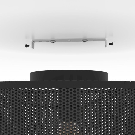 Lampa sufitowa Manby 45cm czarna metalowa styl industrialny do kuchni sypialni