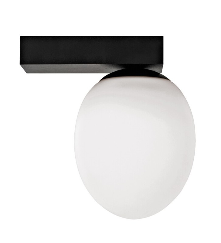 Kinkiet łazienkowy Ice Egg czarny w nowoczesnym stylu IP44